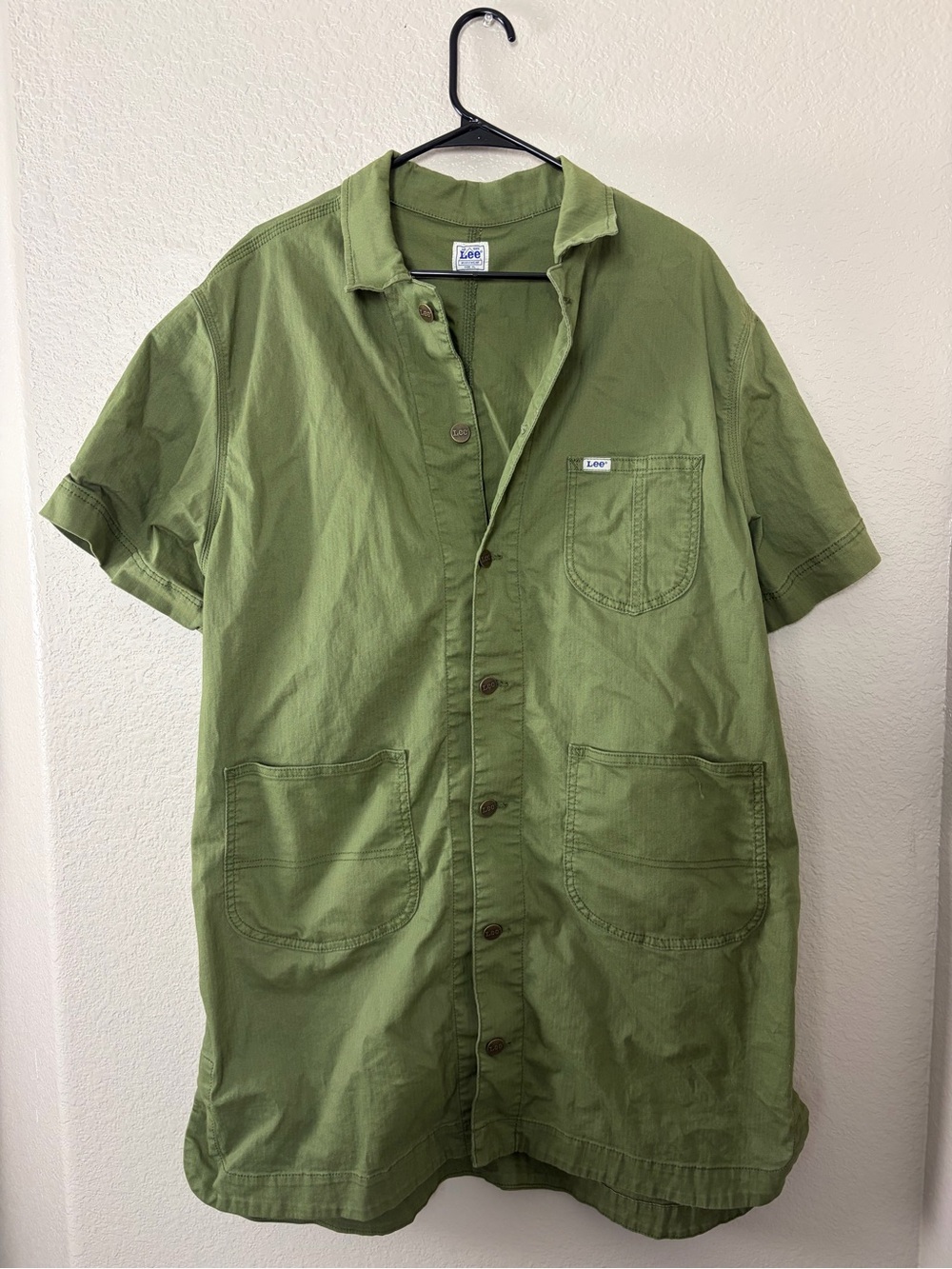 Lee Workwear Overshirt Jacket Men’s M Olive Green Chore Utility Shacket 1889 XL